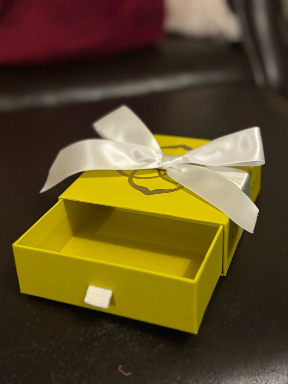 Kendra Scott Yellow Gift Box with White Satin Bow